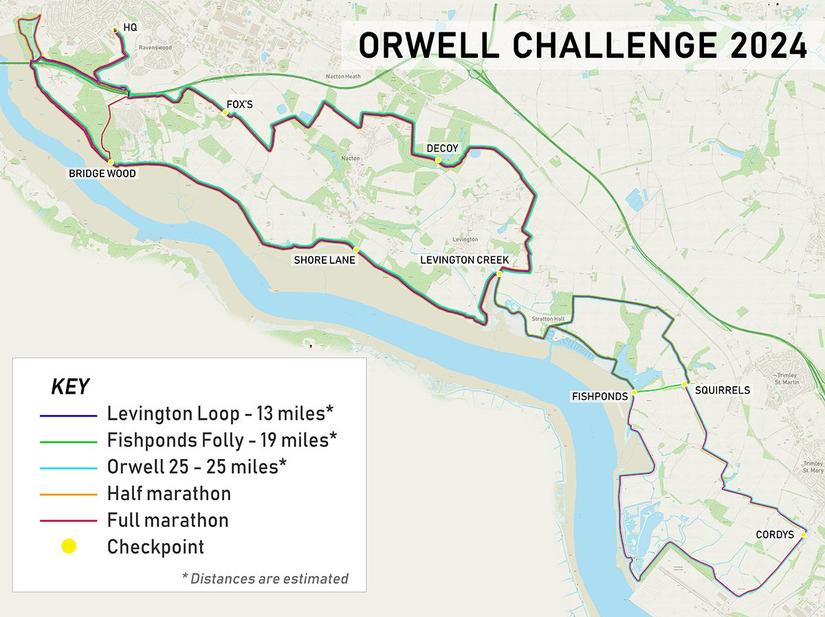 Orwell Challenge routes